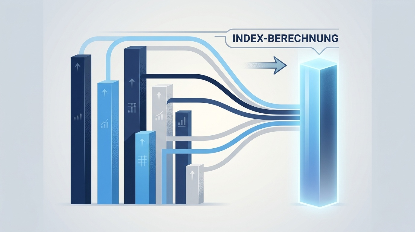 Abstrakte Darstellung der gewichteten Berechnung des DAX